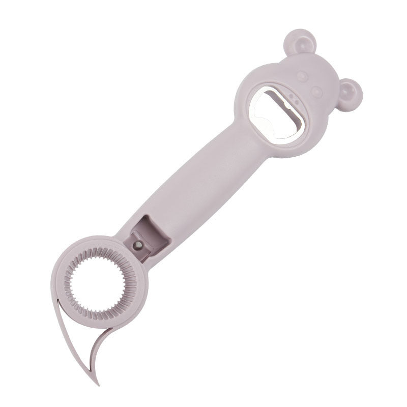 smoked purple bear bottle opener – 4-in-1 can opener for parties BBQ and home kitchen