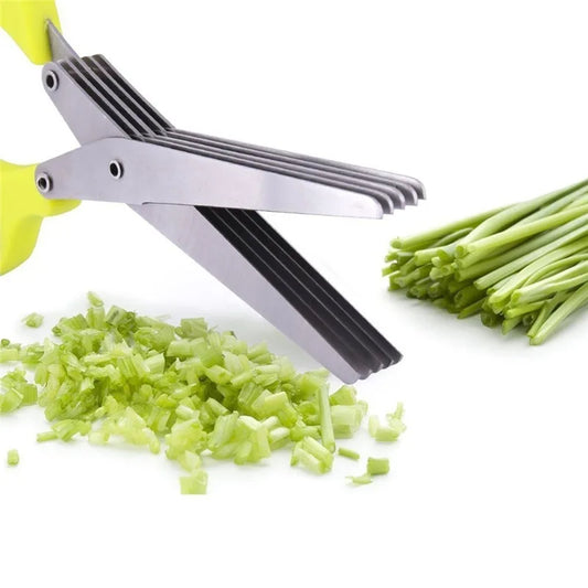 Herb Scissors – 3 or 5 Blade Green Onion Cutter