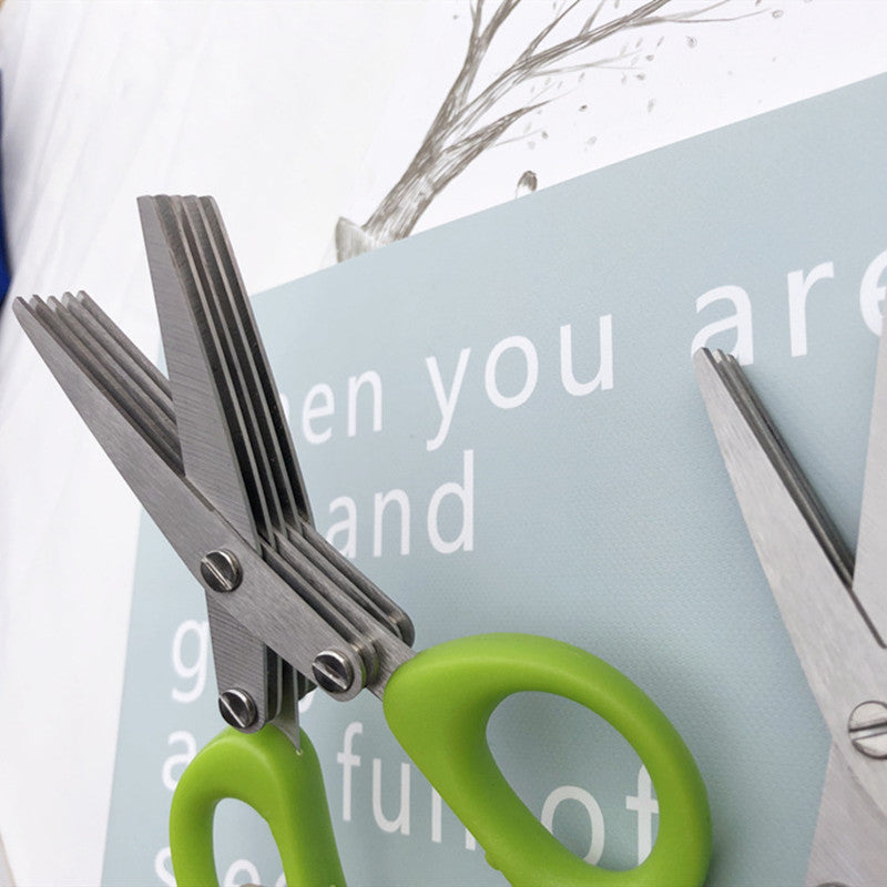 Herb Scissors – 3 or 5 Blade Green Onion Cutter