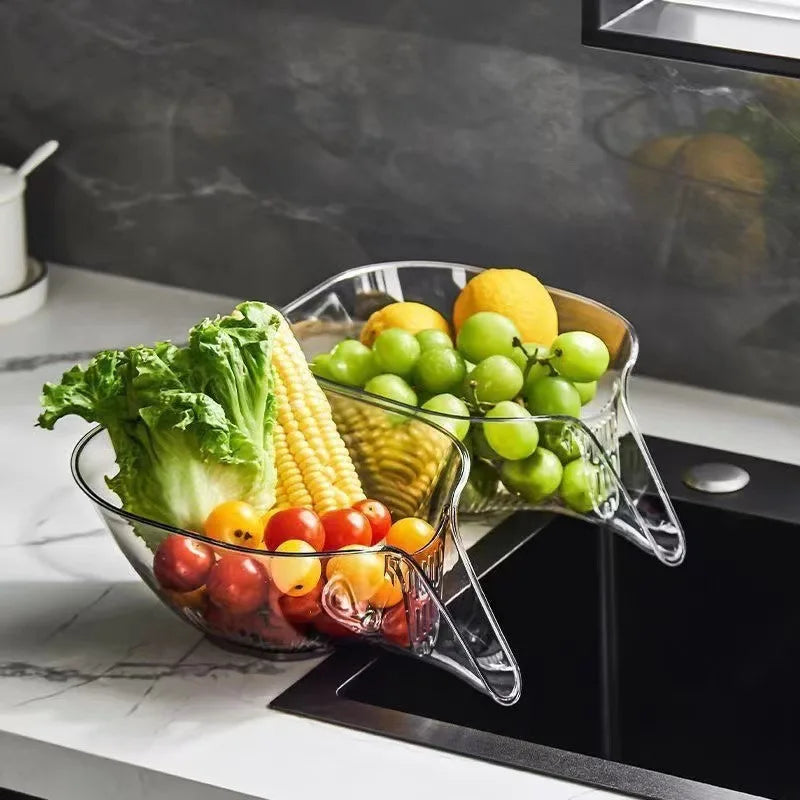 Multifunctional Drain Basket & Sink Strainer – Dry & Wet Separation