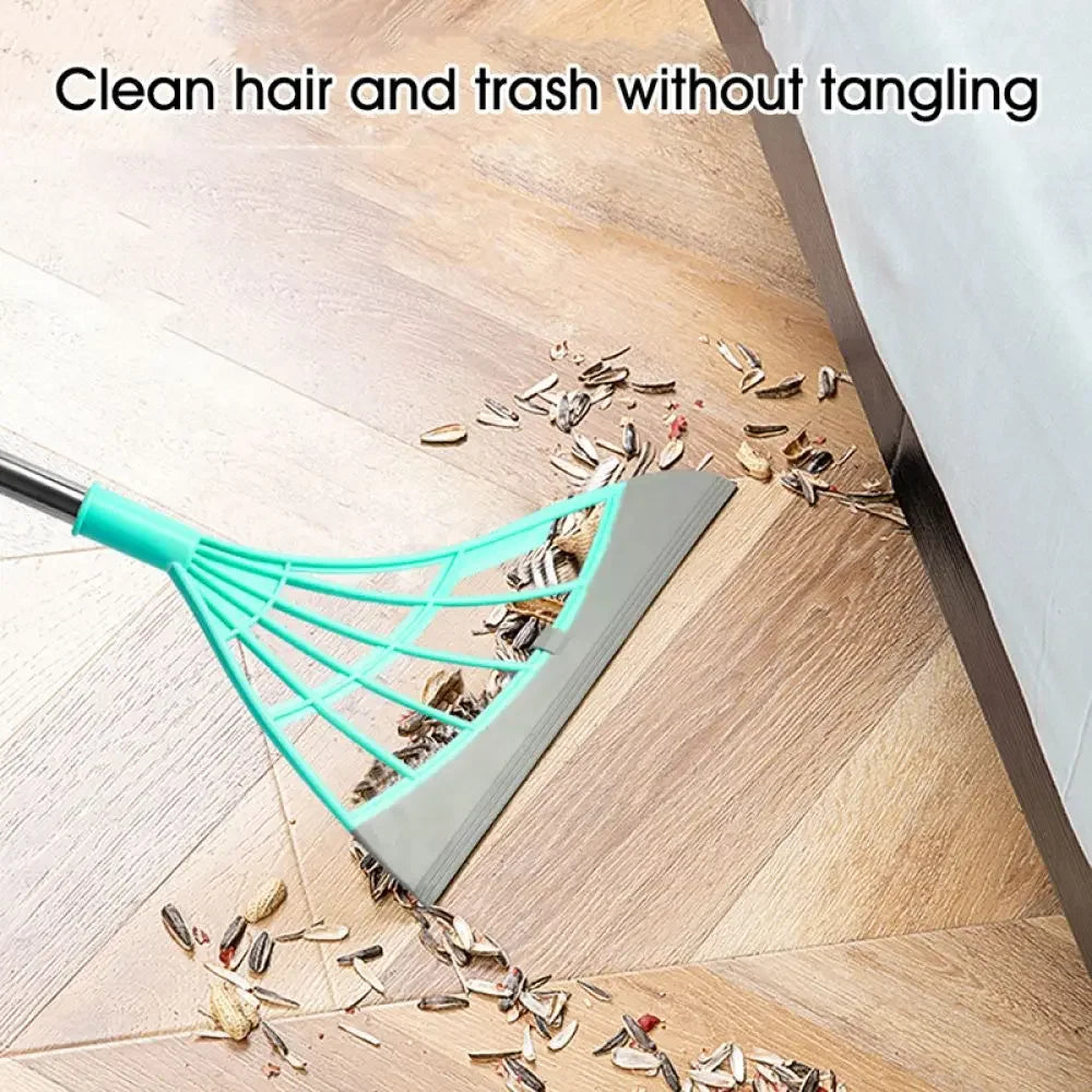 Silicone Magic Wiper & Floor Mop – Extendable Scraper Broom for Glass & Bathroom