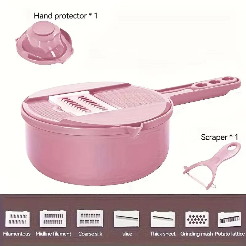 9-in-1 Vegetable Cutter, Slicer & Grater – Manual Multi-functional Kitchen Tool
