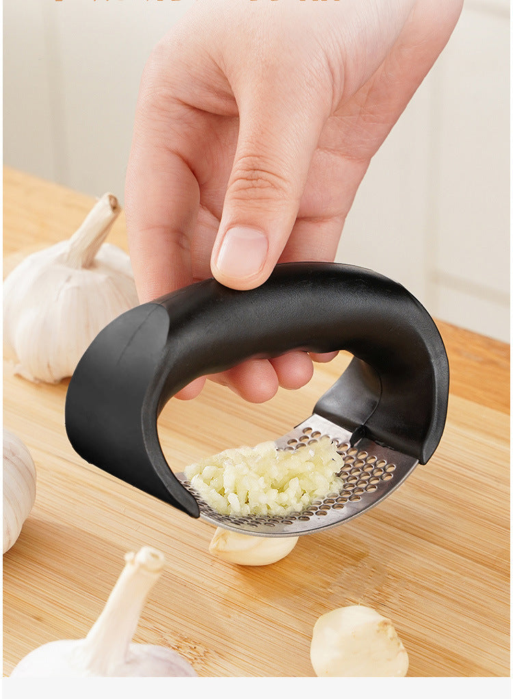Stainless Steel Garlic Press & Mincer – Manual Garlic Crusher