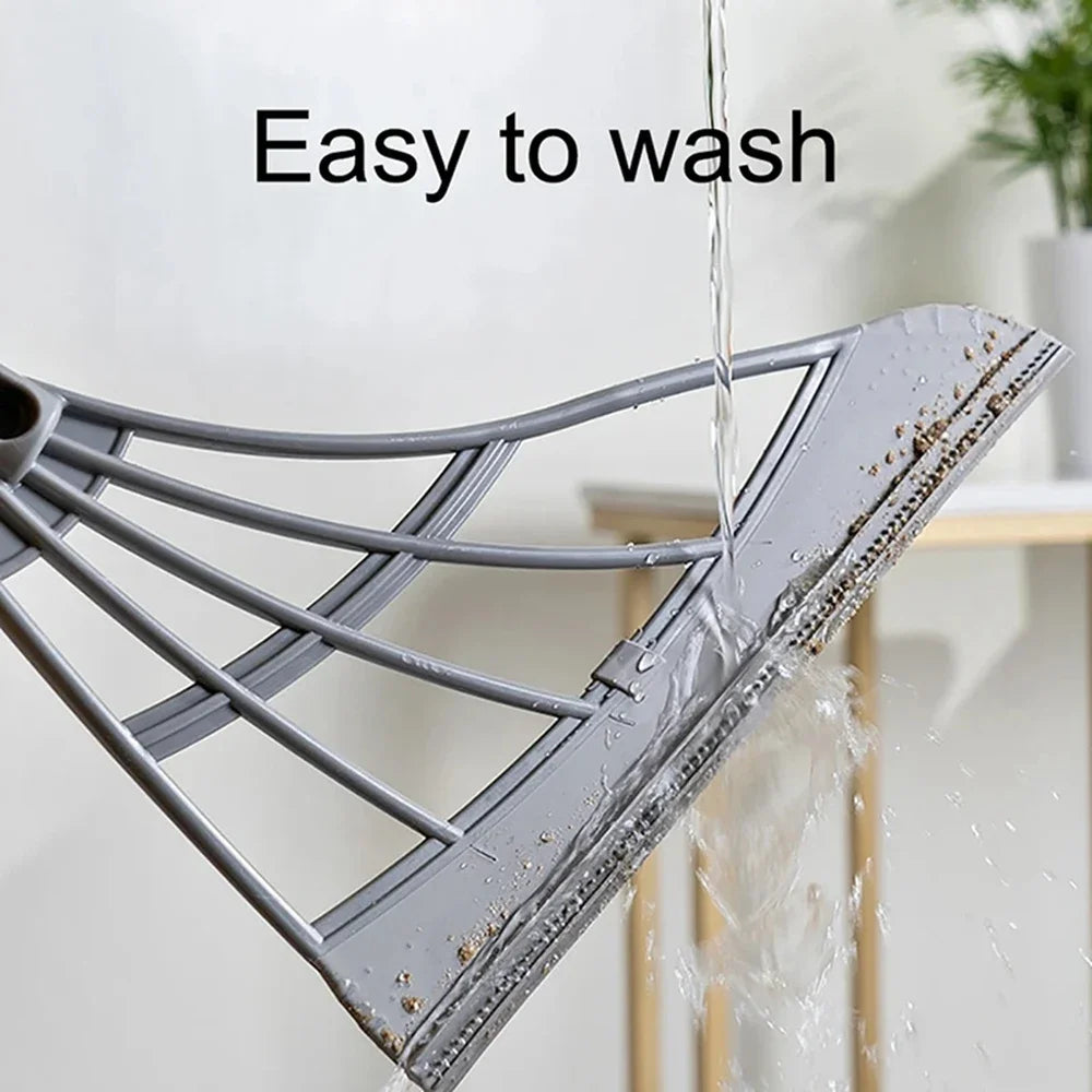 Silicone Magic Wiper & Floor Mop – Extendable Scraper Broom for Glass & Bathroom