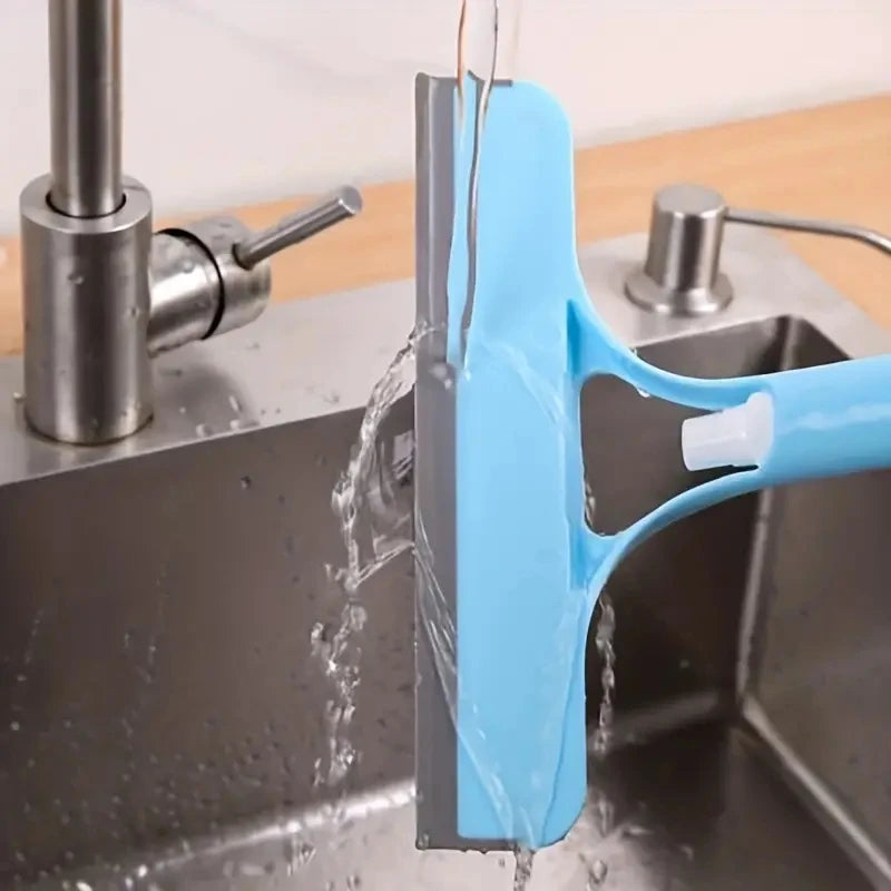 3-in-1 Window & Glass Scraper – Squeegee with Water Spray
