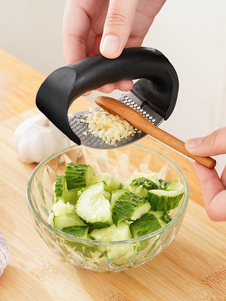 Stainless Steel Garlic Press & Mincer – Manual Garlic Crusher