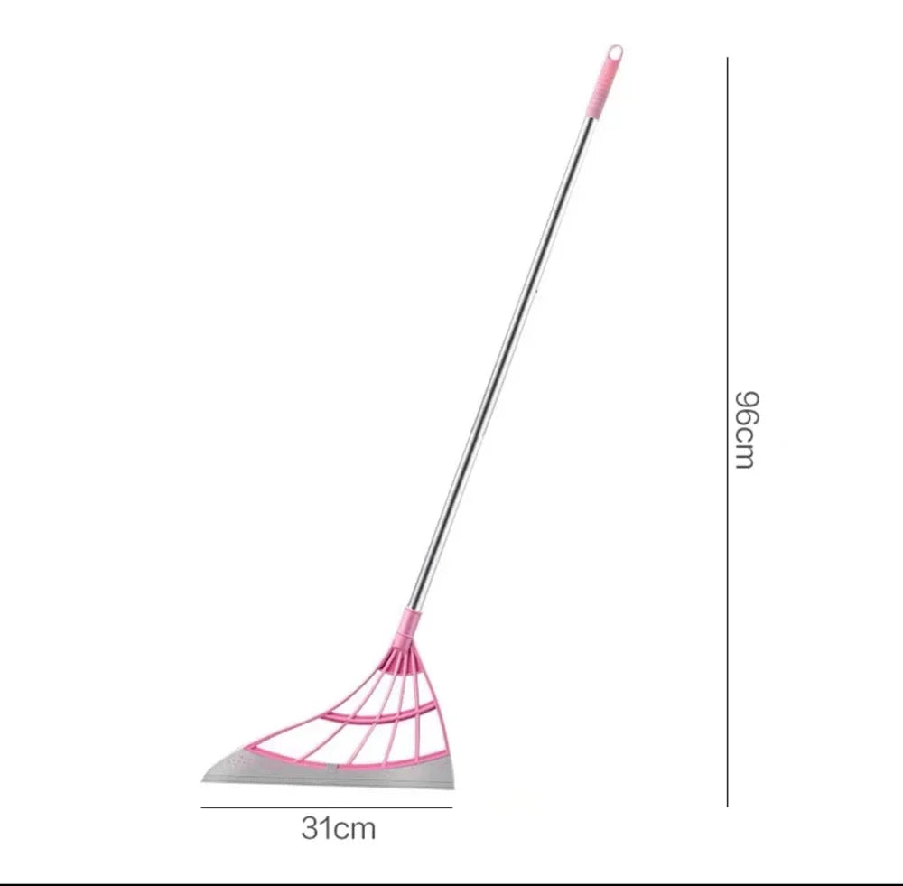 Silicone Magic Wiper & Floor Mop – Extendable Scraper Broom for Glass & Bathroom