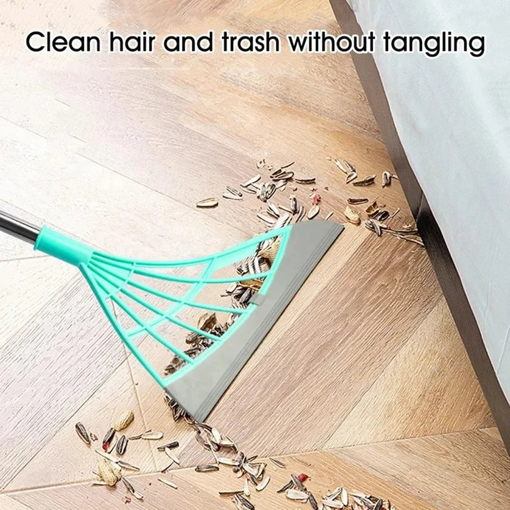 Silicone Magic Wiper & Floor Mop – Extendable Scraper Broom for Glass & Bathroom