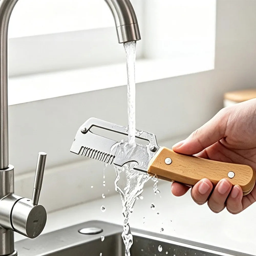 3-in-1 Stainless Steel Peeler, Slicer & Shredder – Multifunctional Kitchen Tool