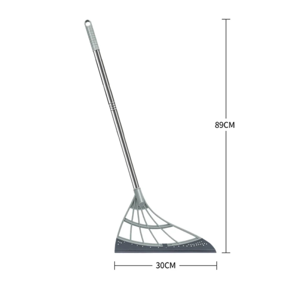 Silicone Magic Wiper & Floor Mop – Extendable Scraper Broom for Glass & Bathroom