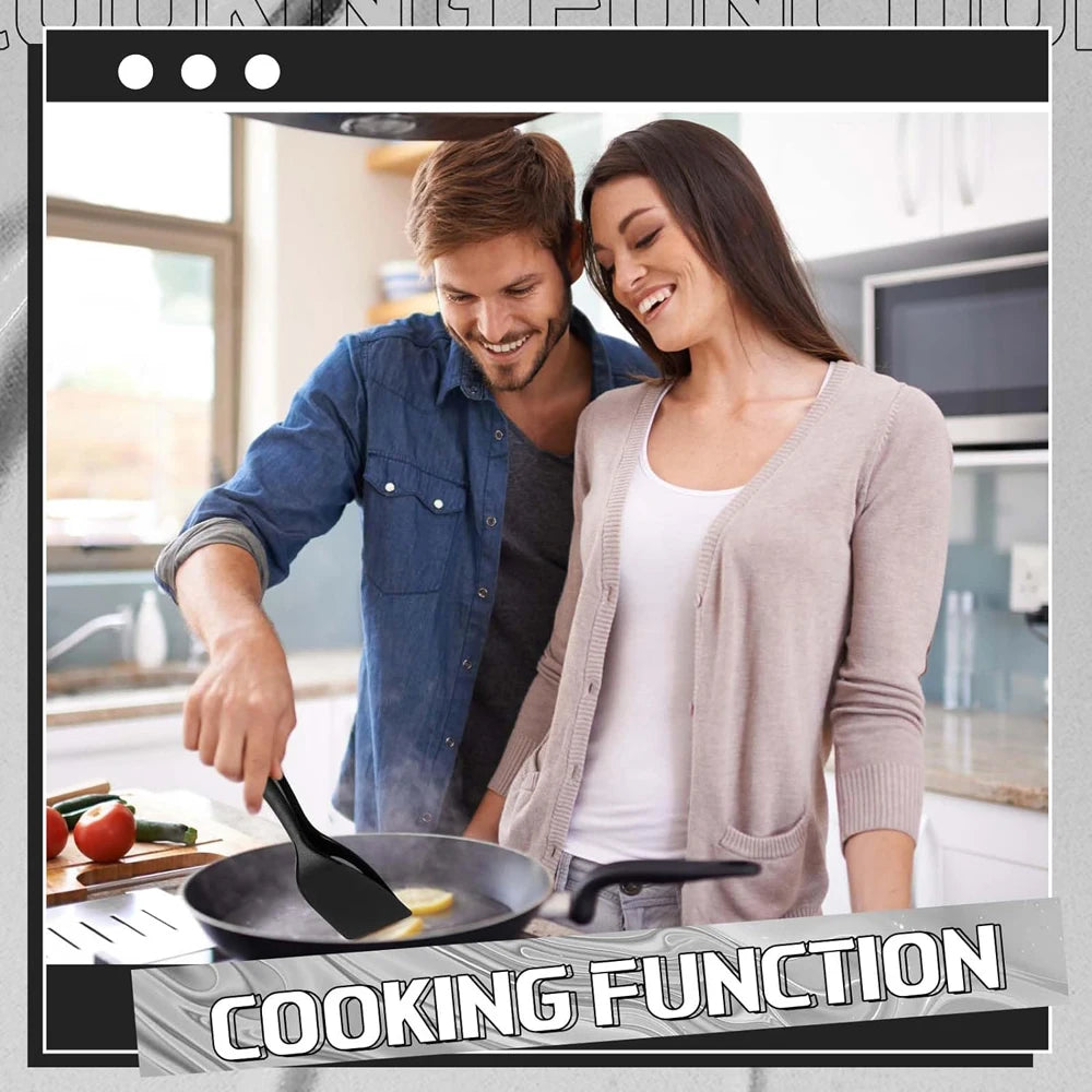 2-in-1 Grip & Flip Spatula Tongs – Nylon Non-Stick Kitchen Turner
