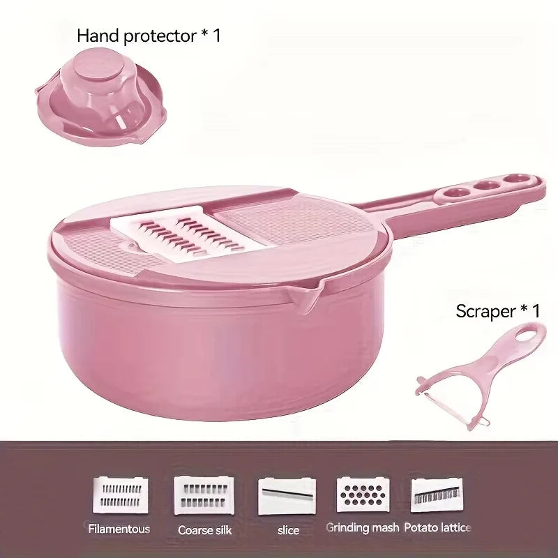 9-in-1 Vegetable Cutter, Slicer & Grater – Manual Multi-functional Kitchen Tool