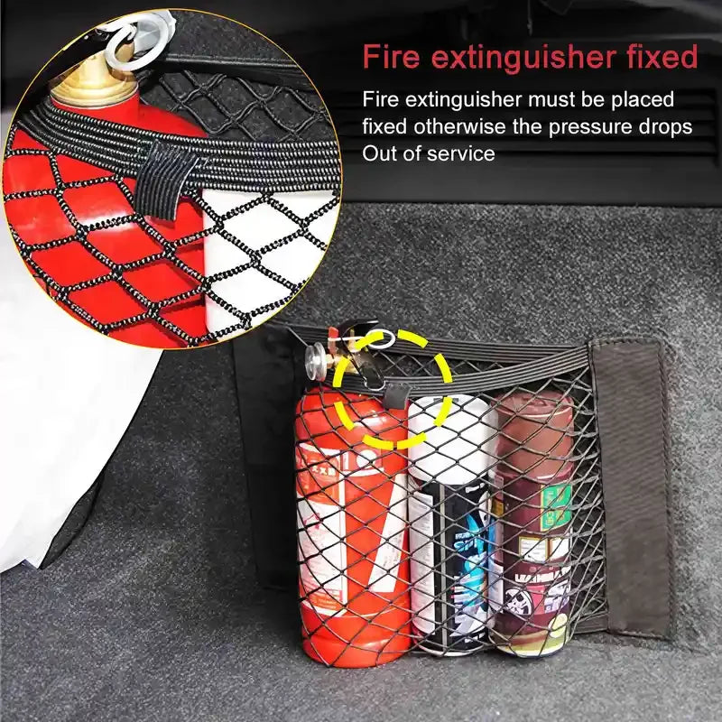 Wall-Mount Mesh Storage Bag Dispenser – Cabinet Door & Car Trunk Organizer