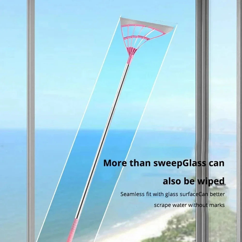 Silicone Magic Wiper & Floor Mop – Extendable Scraper Broom for Glass & Bathroom