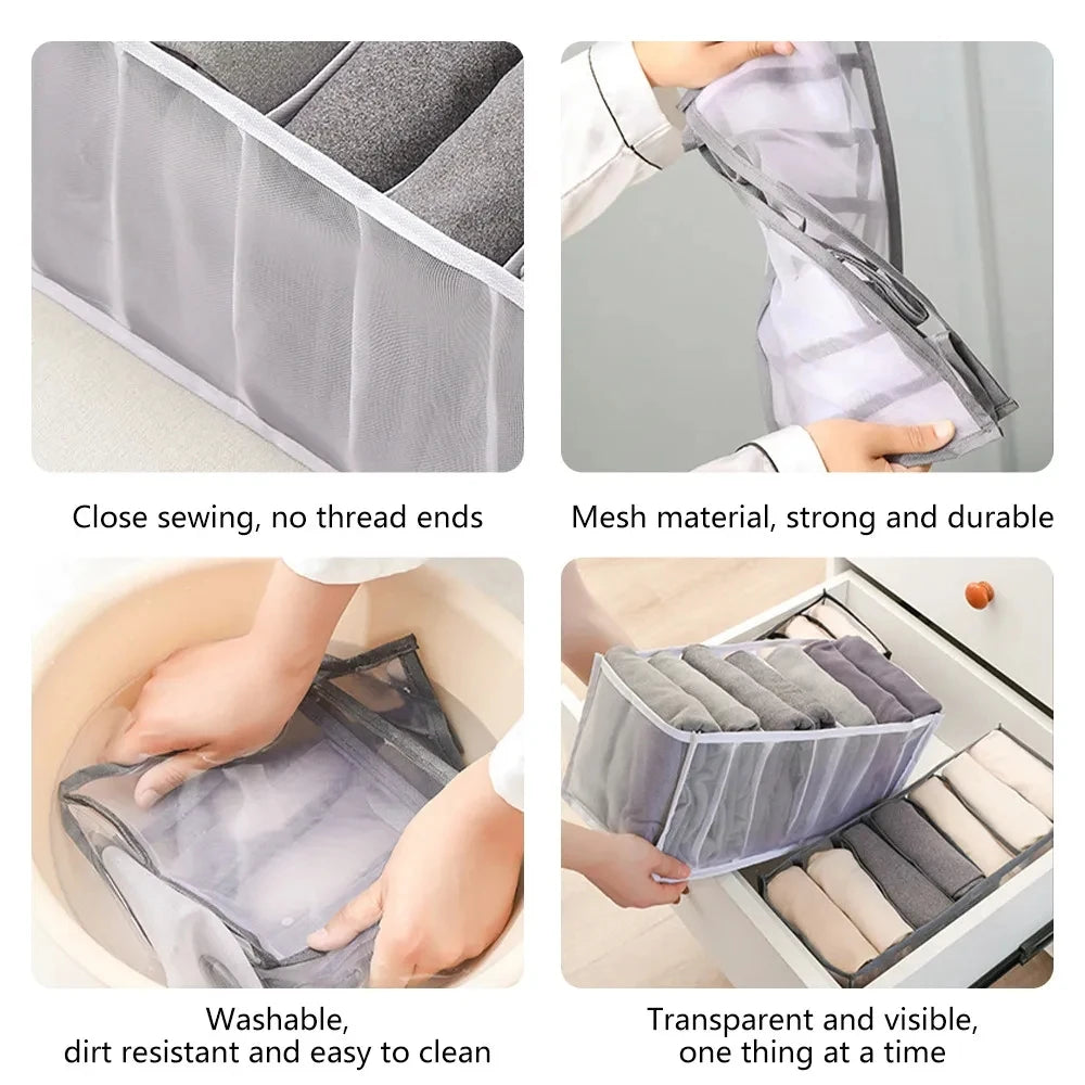 Foldable Clothing & Jeans Storage Organizer – Drawer & Closet Box