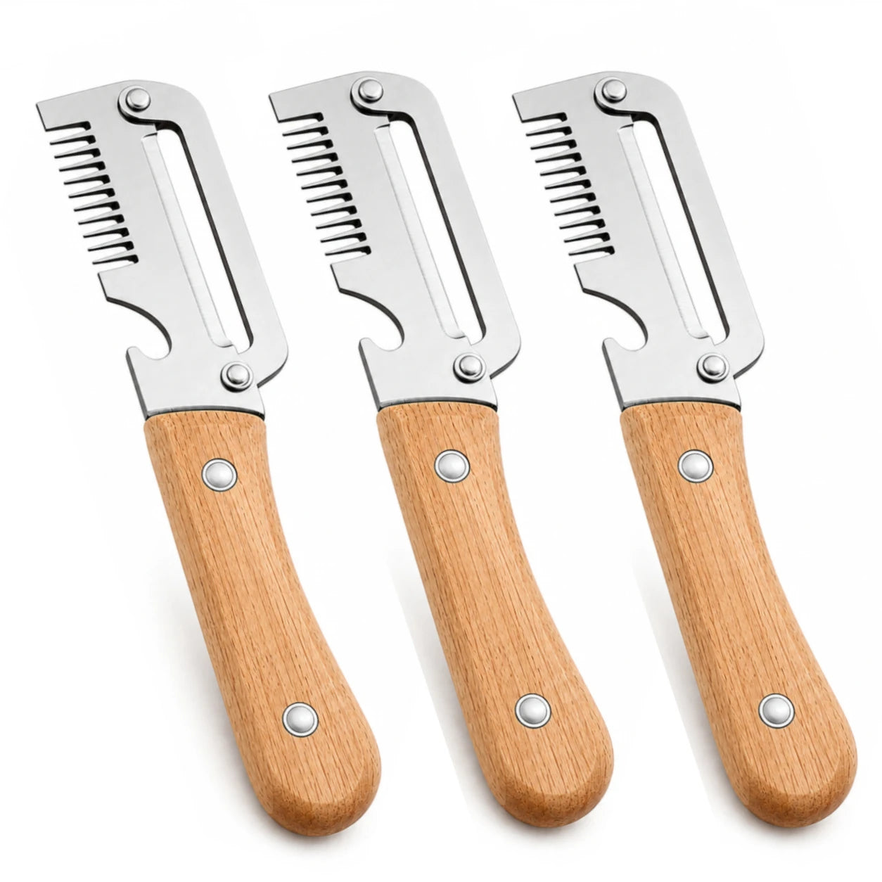 3-in-1 Stainless Steel Peeler, Slicer & Shredder – Multifunctional Kitchen Tool