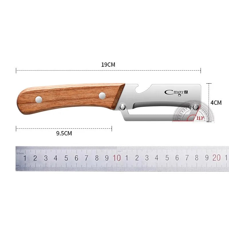 Stainless Steel Vegetable Peeler – Eco-Friendly Wooden Handle
