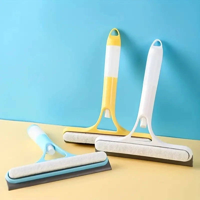 3-in-1 Window & Glass Scraper – Squeegee with Water Spray