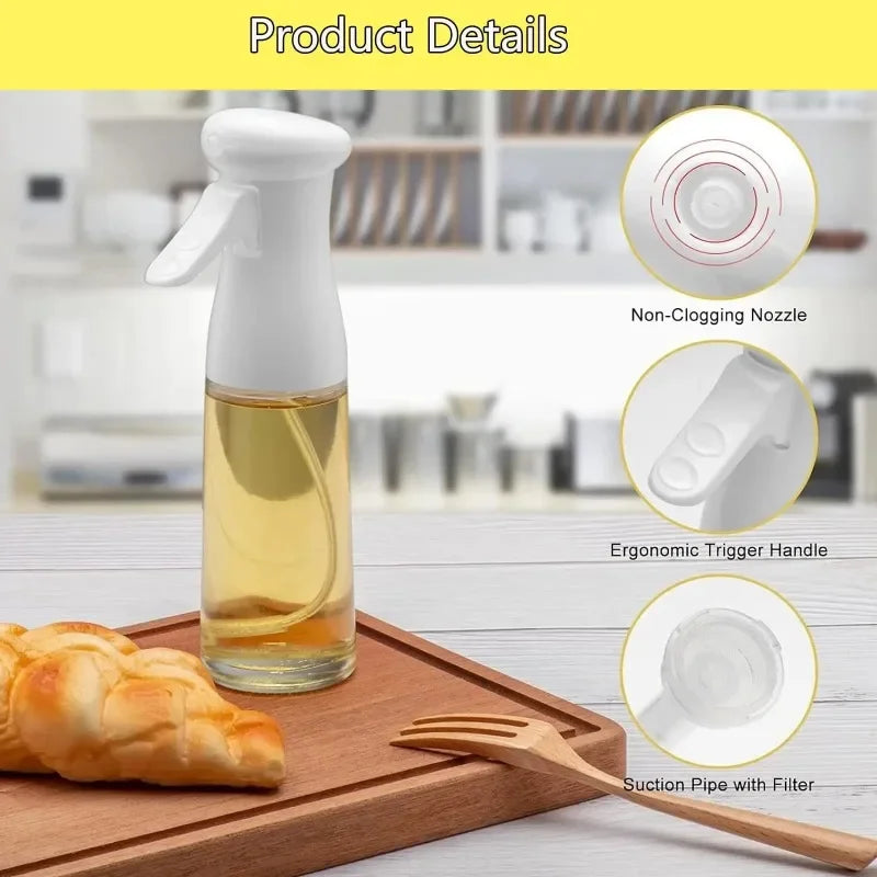 Oil Spray Bottle – Refillable Mist Sprayer for Cooking & BBQ