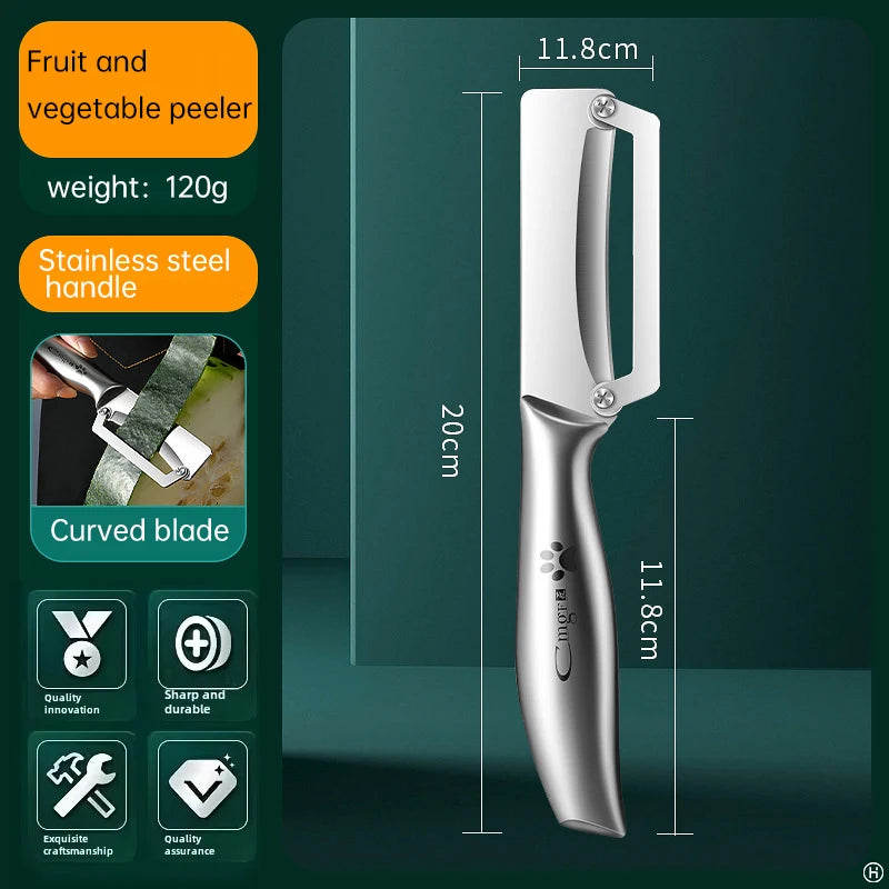 Stainless Steel Vegetable Peeler – Eco-Friendly Wooden Handle