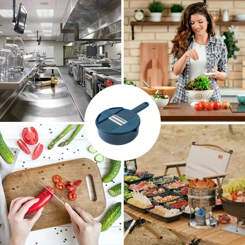 9-in-1 Vegetable Cutter, Slicer & Grater – Manual Multi-functional Kitchen Tool