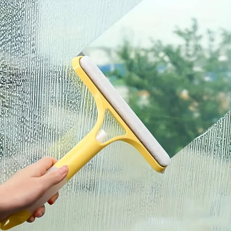 3-in-1 Window & Glass Scraper – Squeegee with Water Spray