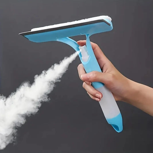3-in-1 Window & Glass Scraper – Squeegee with Water Spray