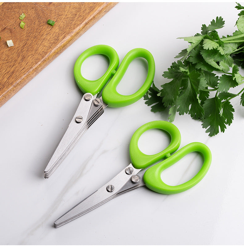 Herb Scissors – 3 or 5 Blade Green Onion Cutter