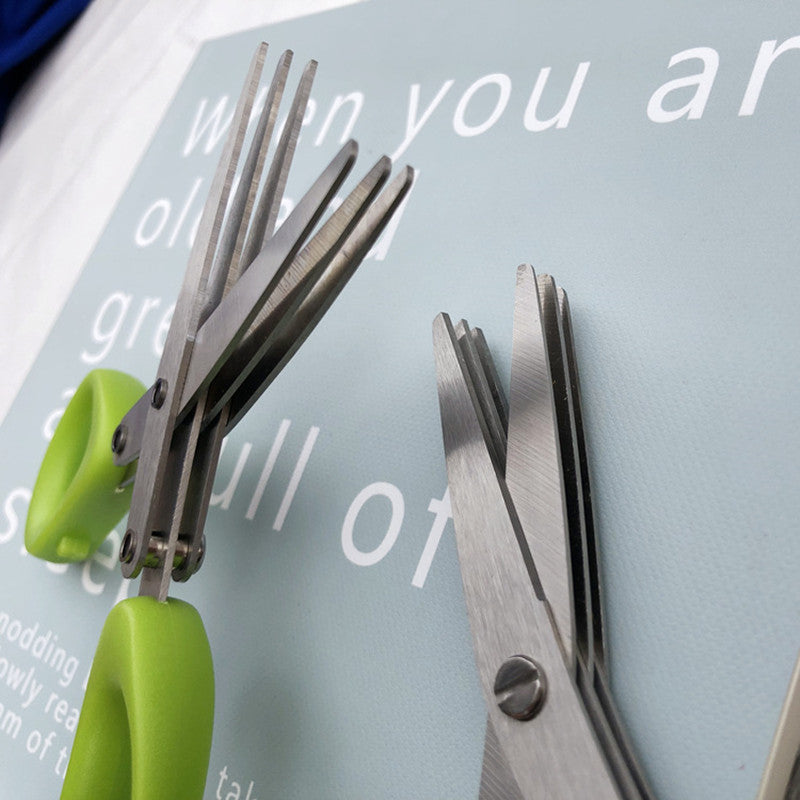 Herb Scissors – 3 or 5 Blade Green Onion Cutter