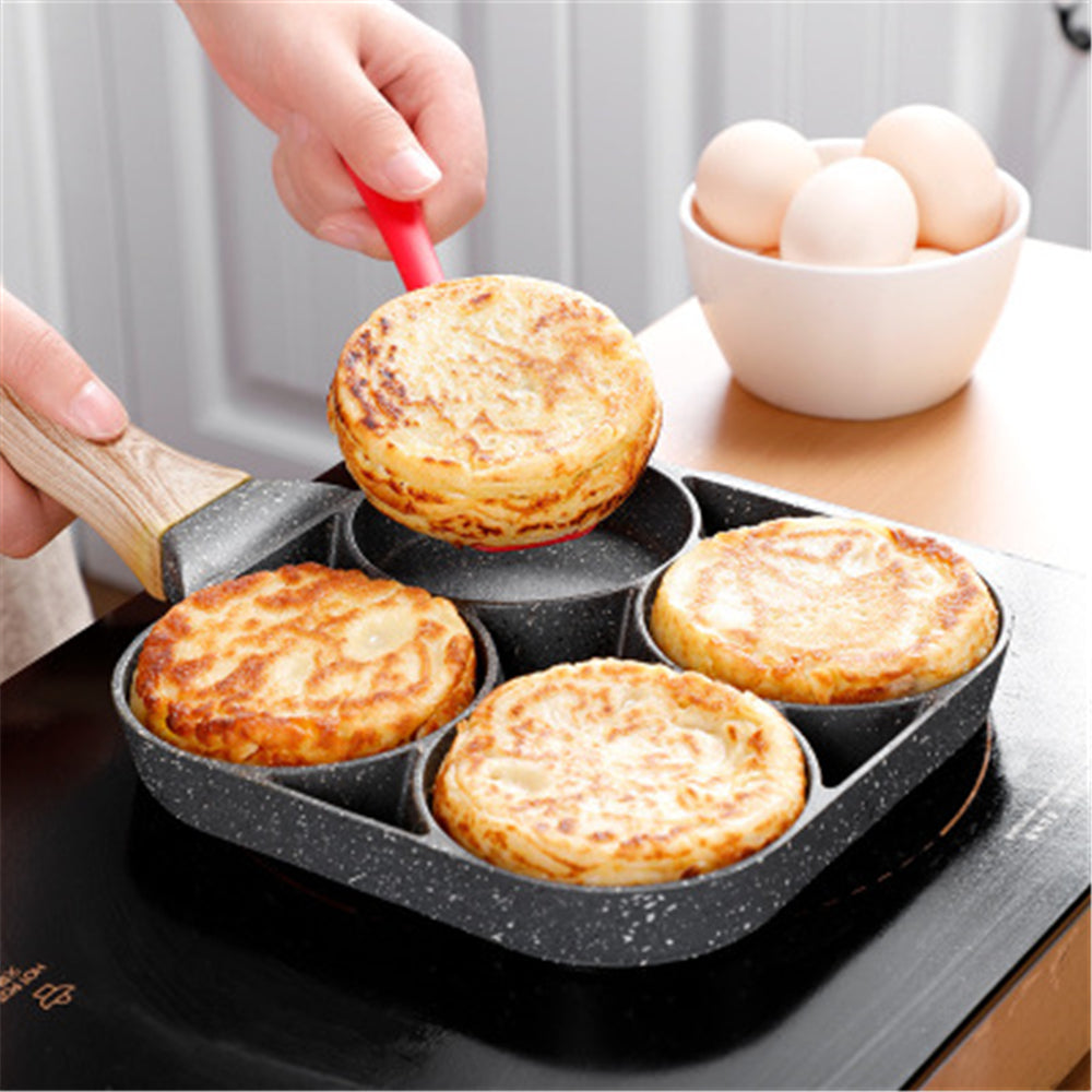 4-hole nonstick frying pan for eggs pancakes and burgers – easy clean